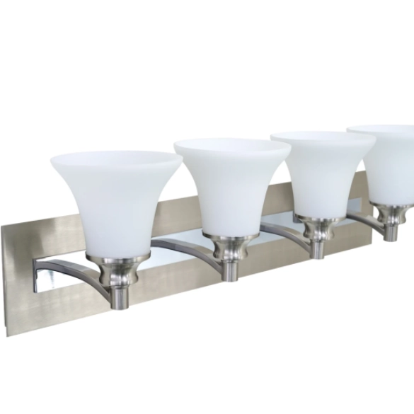 4 Bulb Round Vanity Light 