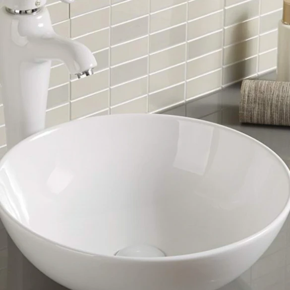 Elegance Above Counter Vessel Sink With Durability And High Gloss 