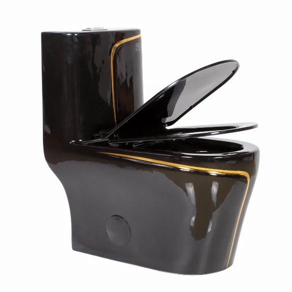 Toilet Seat Black&Gold 1 Piece 